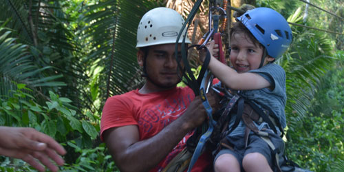 Zip-lining at Bocawina Rainforest Resort