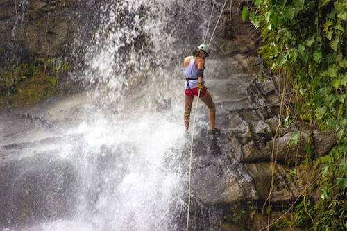Waterfall Rappell Belize