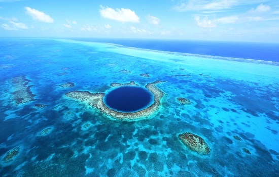 Lighthouse Reef Adventure - Blue Hole Aerial