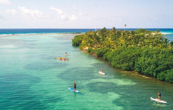 SUP at Glover's Reef