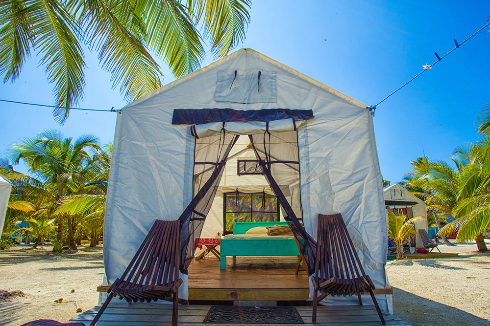 Tent Cabanas at the Glover's Reef Basecamp